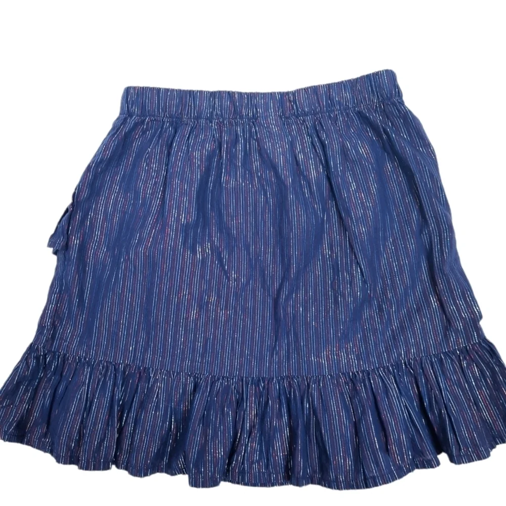 Oshkosh B'Gosh Metallic Thread Ruffle Skirt Red White‎ Blue Size 8 Girls